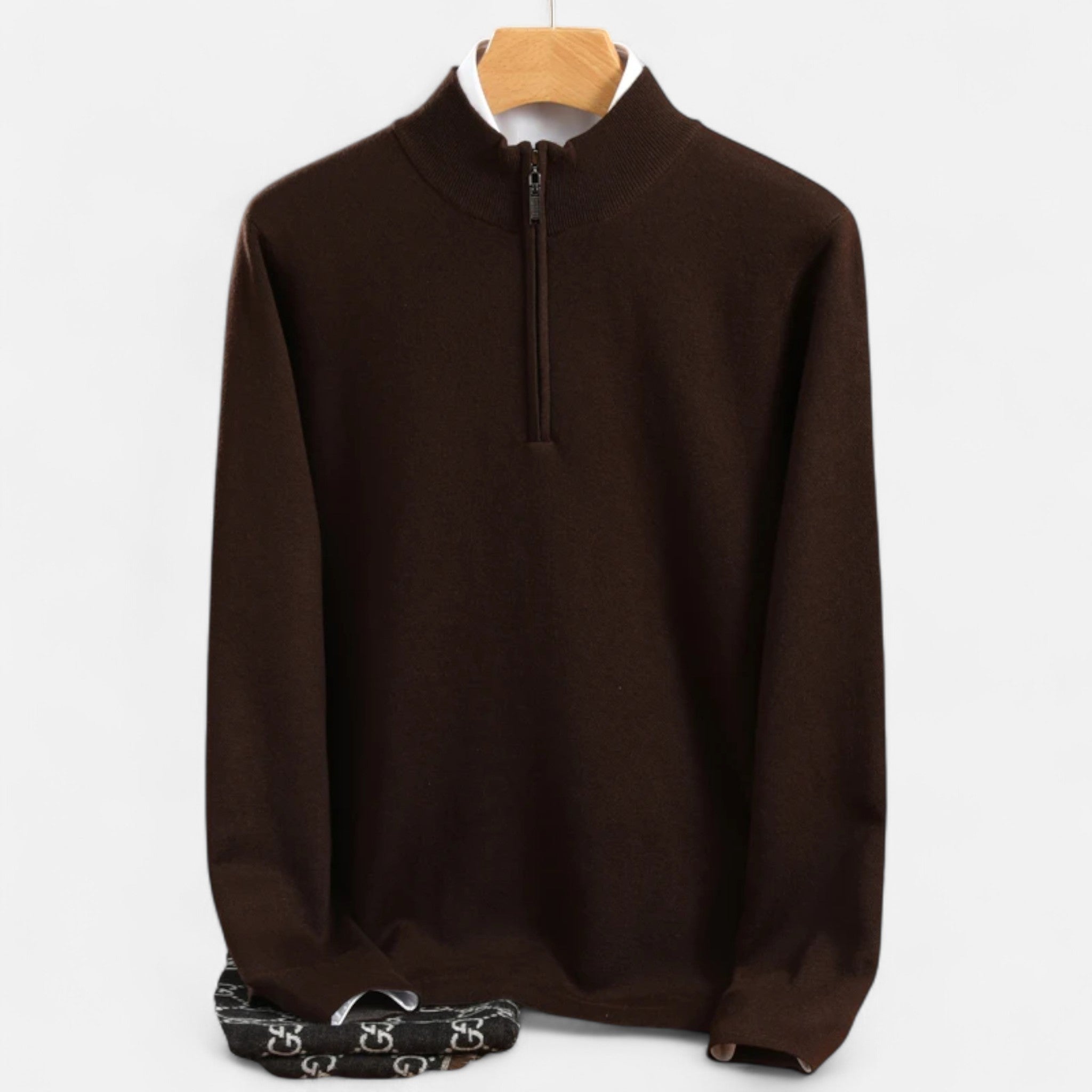 Elvaine | Men’s Merino Pullover – Half-Zip Heritage Style