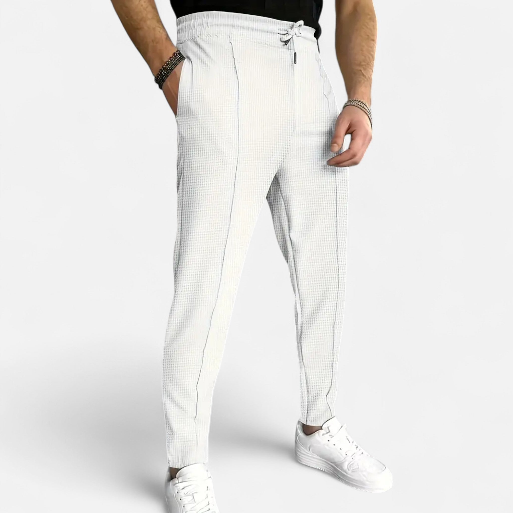 Elvaine | Men’s Waffle Knit Pants – Modern Elegance