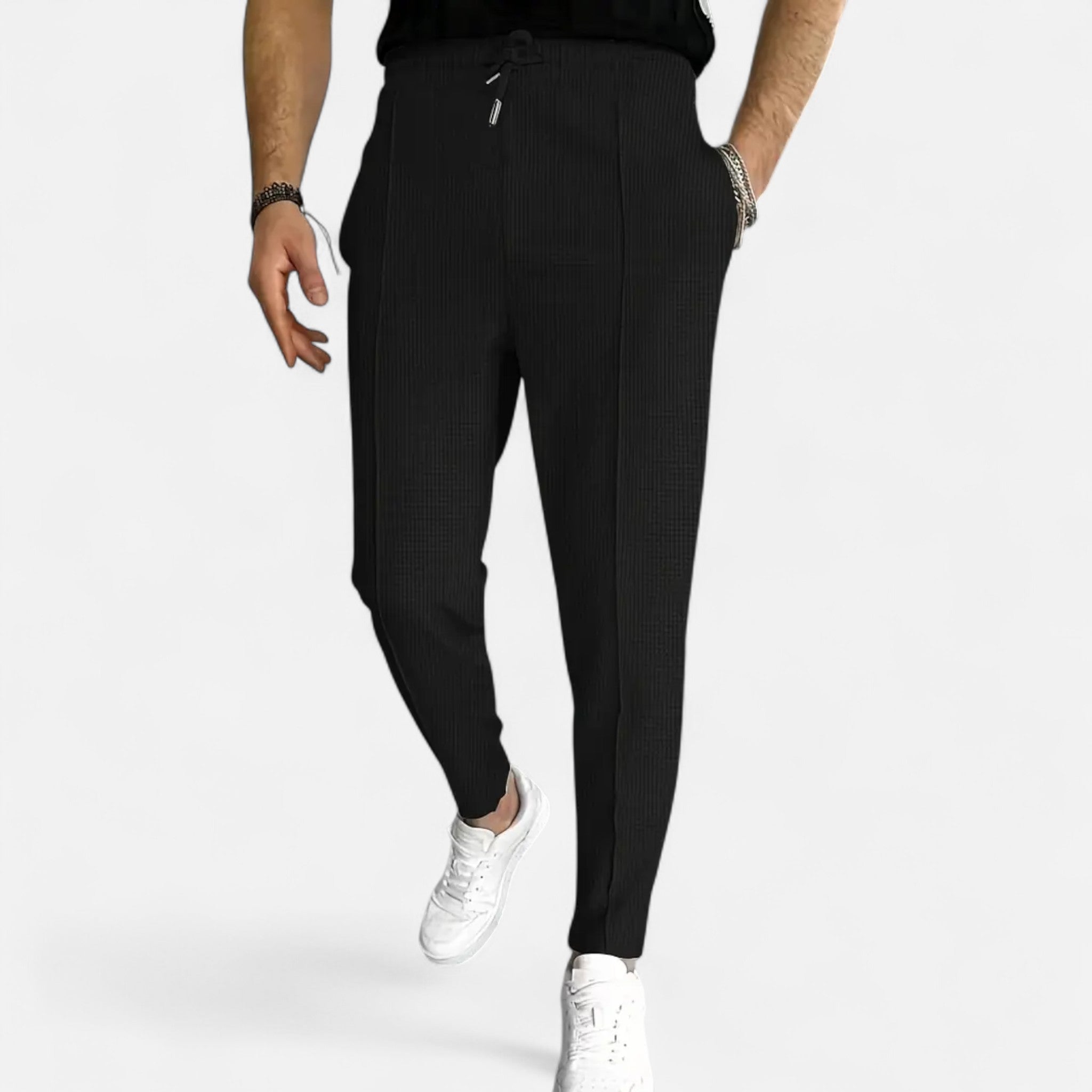 Elvaine | Men’s Waffle Knit Pants – Modern Elegance