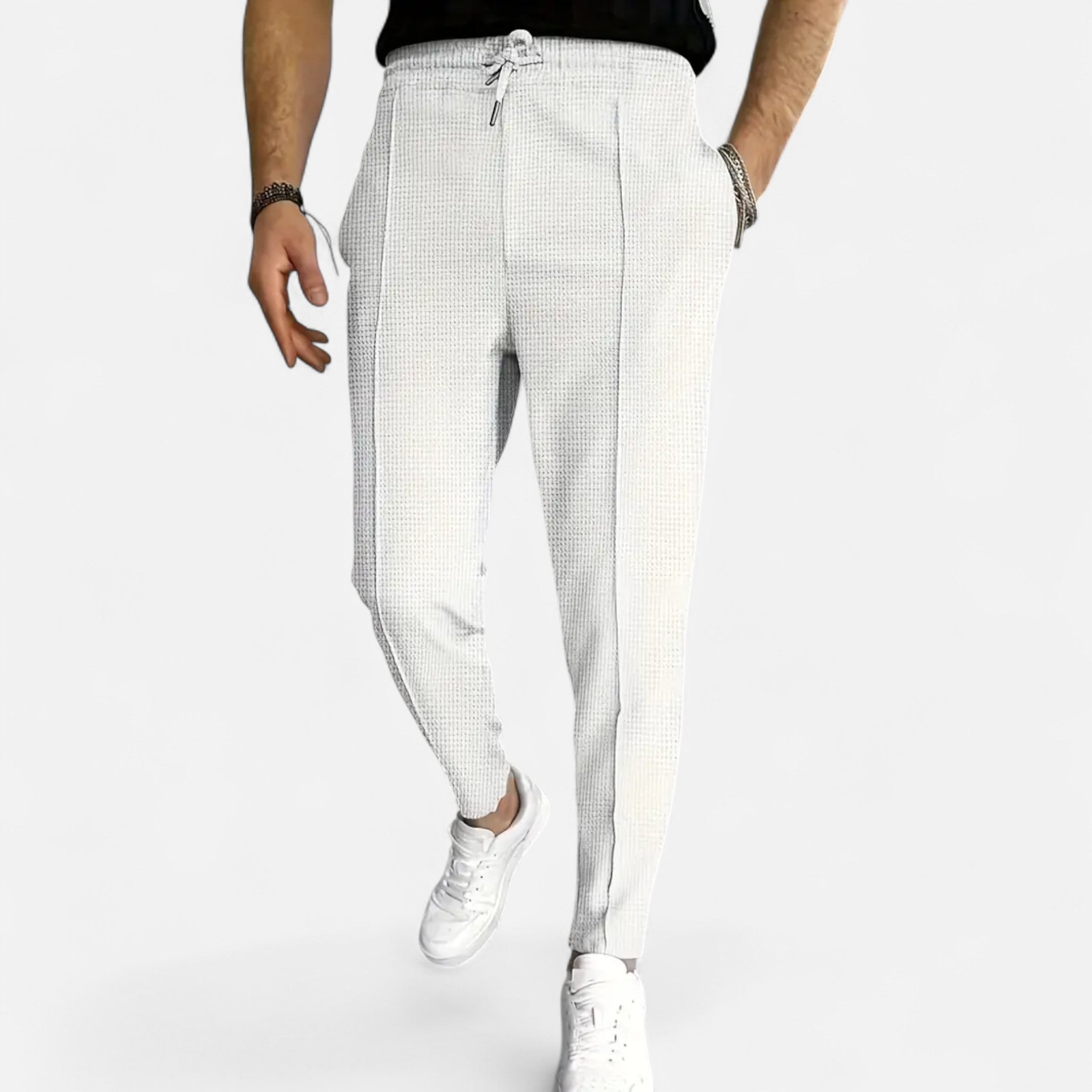 Elvaine | Men’s Waffle Knit Pants – Modern Elegance
