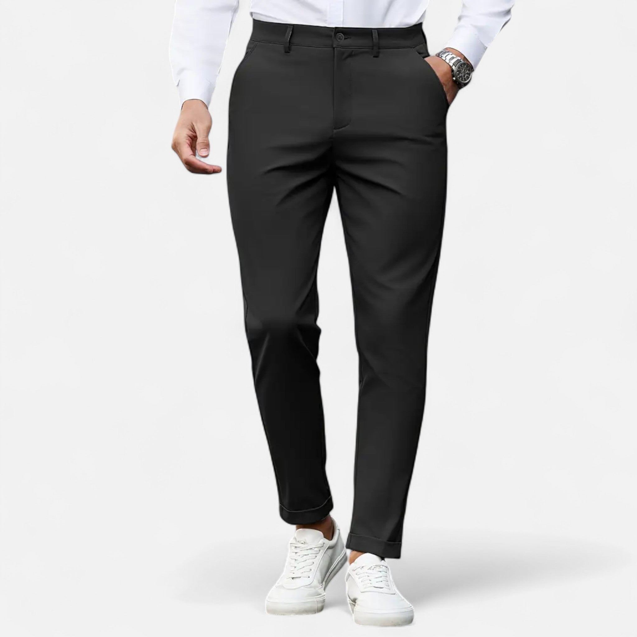 Elvaine | Men’s Slim Trousers – Wrinkle-Resistant Classic