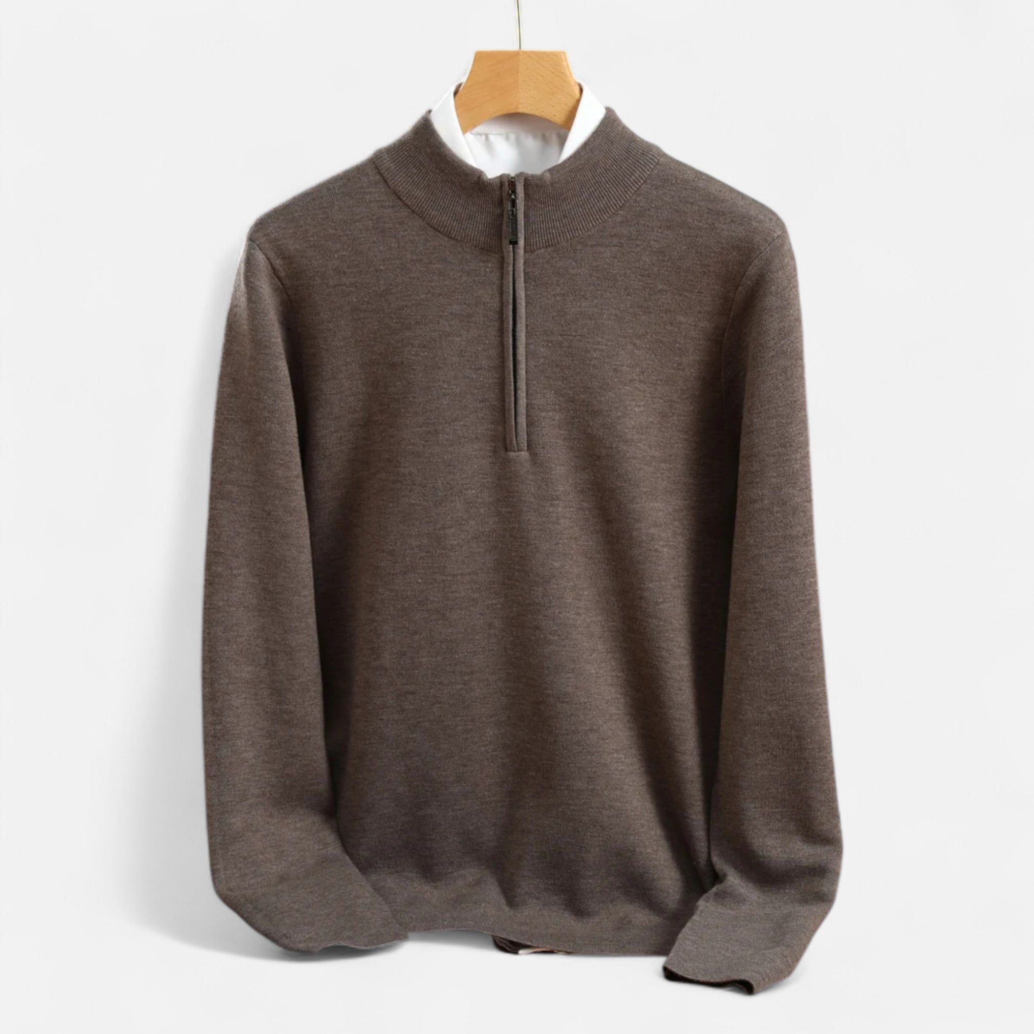 Elvaine | Men’s Merino Pullover – Half-Zip Heritage Style