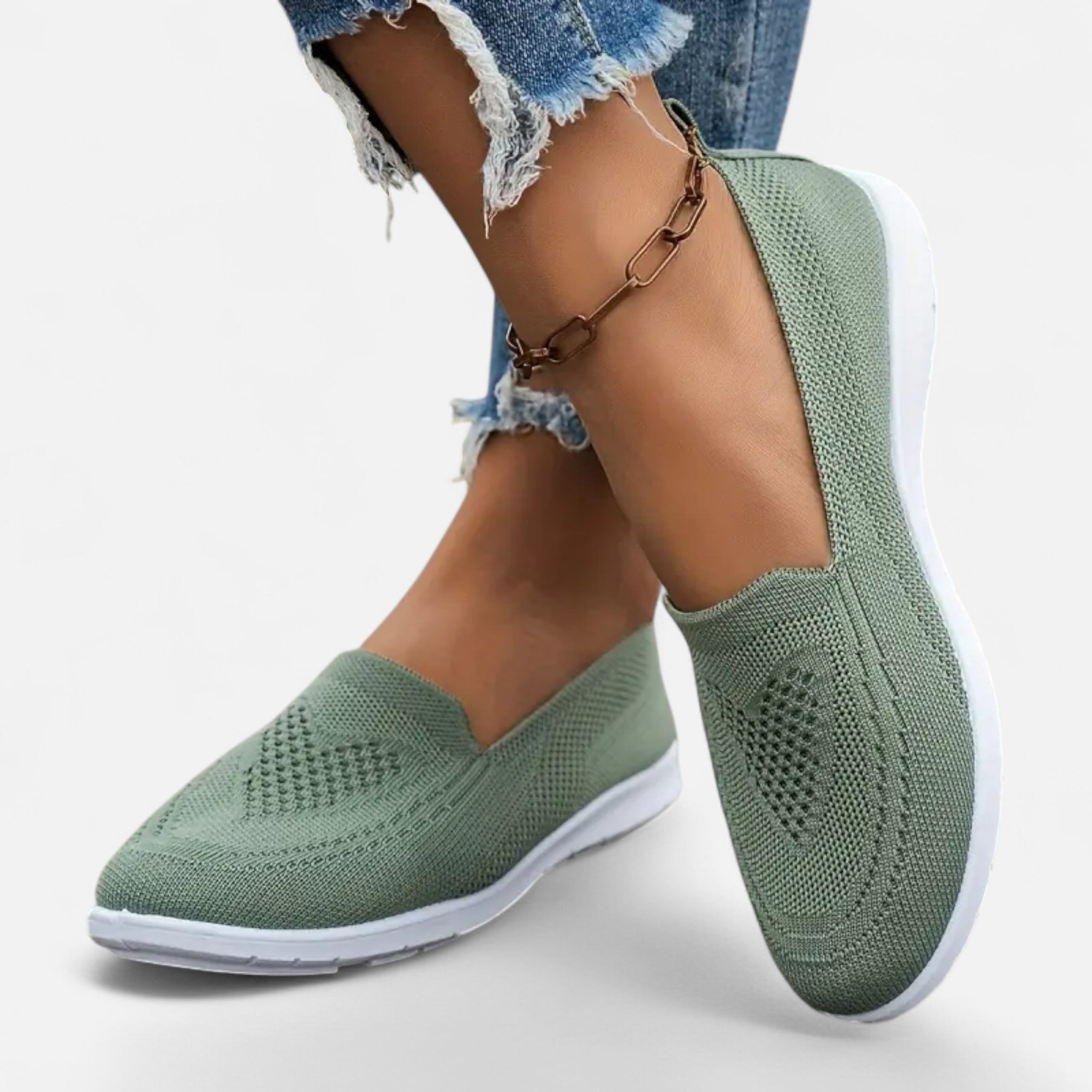 Elvaine | Women’s Knit Flats – Lightweight Slip-On Elegance
